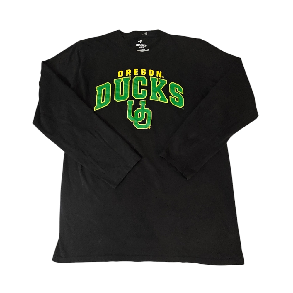 University Of Oregon DUCKS Fanatics Long Sleeve Black Shirt Men's Medium